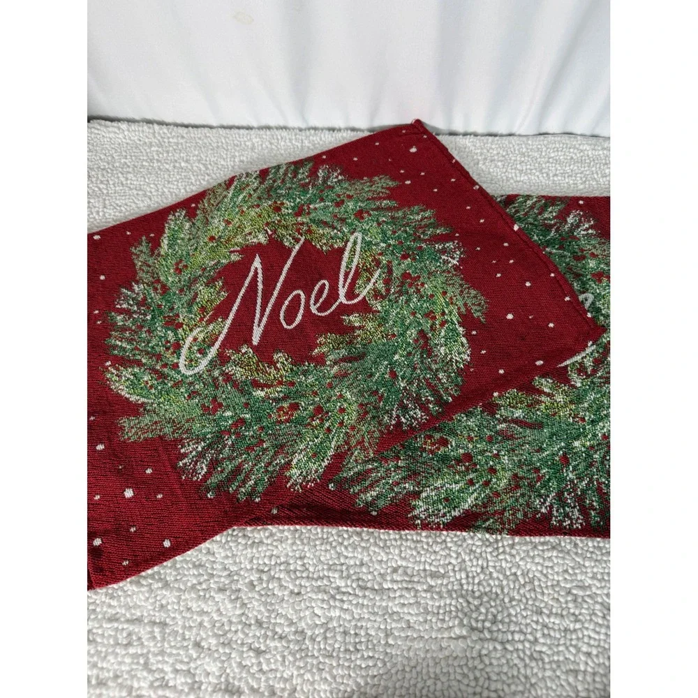 VTG Christmas‎ Linen Set, Table Cloth, Hand Towels, Placemats, Napkins 12 Piece